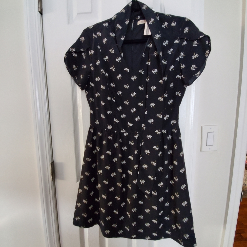 Tulle Brand Dress, Black Daisy Print